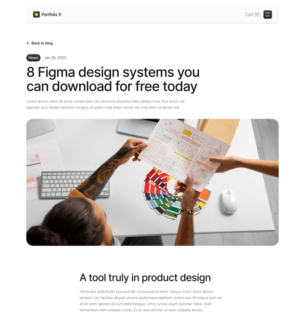 Portfolix X - Blog Post Page - Personal Portfolio Webflow Template