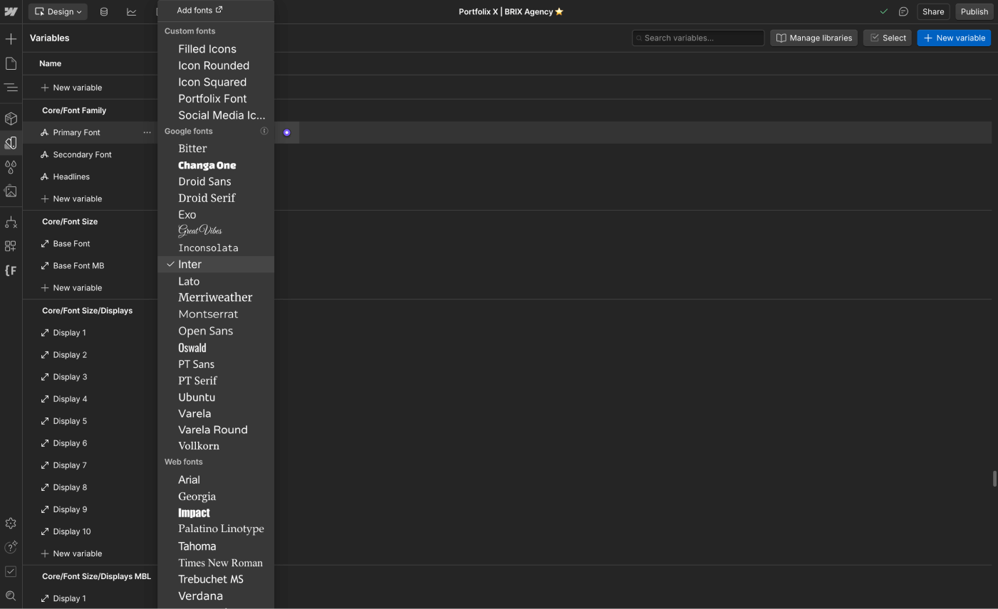 Typography - Portfolix X Webflow Template