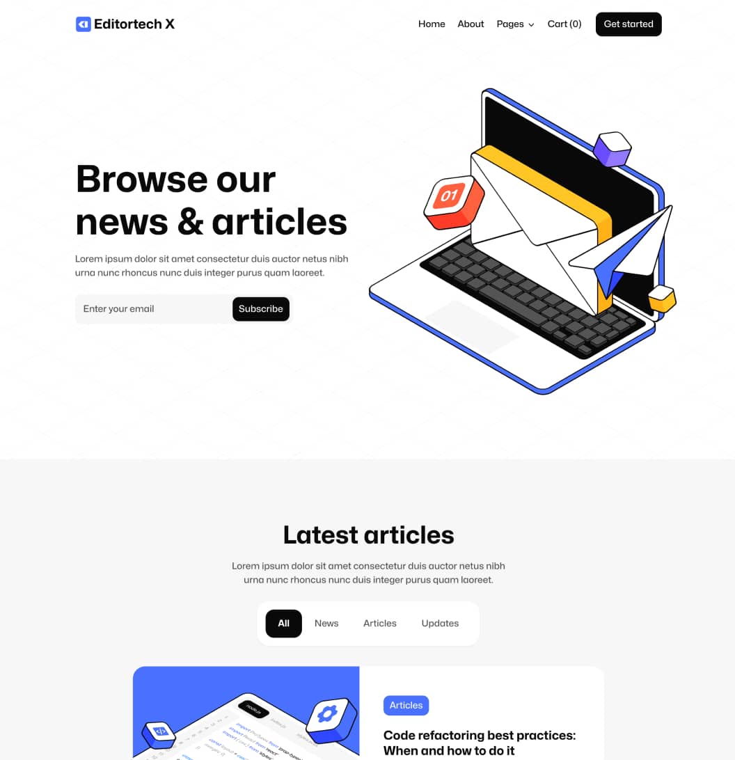 Editortech X - Home V3 Page - Tech App Webflow Template