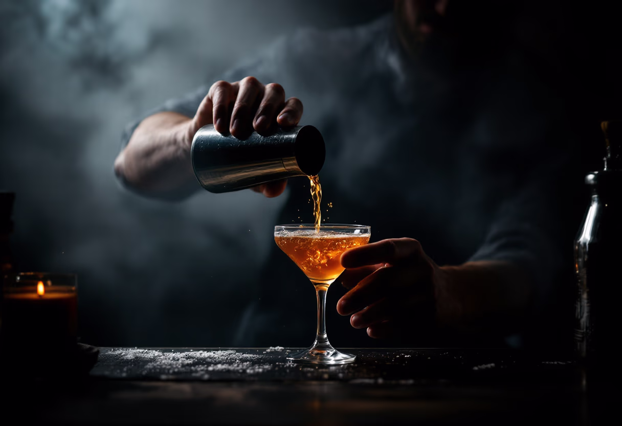 image of bartender preparing a drink