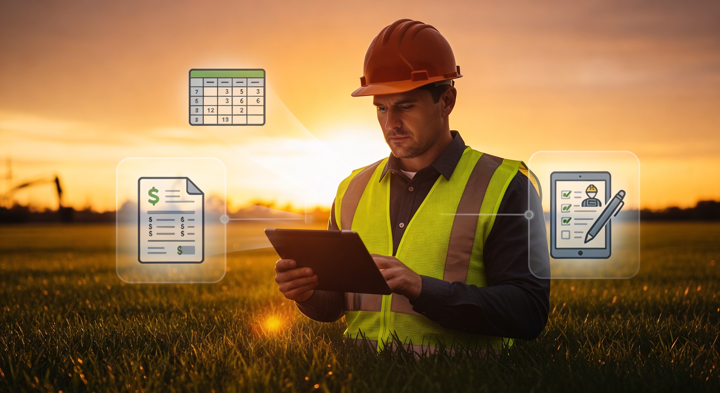 GIS field project tracking dashboard showing real-time budget overruns across oil and gas, construction, and environmental projects