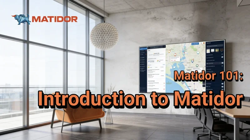 Matidor 101 tutorial thumbnail introducing map based project management for field teams in Matidor