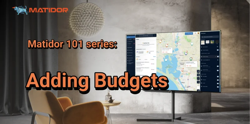 Matidor 101 tutorial thumbnail showing how to add budgets in Matidor to track project costs with alerts and integrations