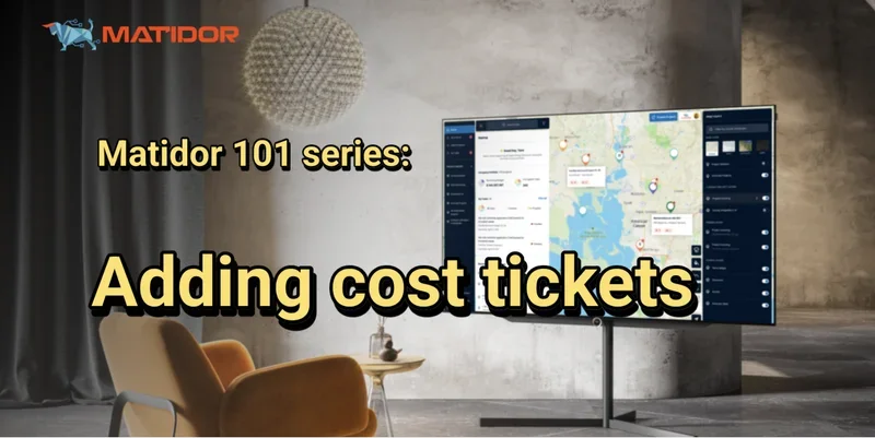 Matidor 101 tutorial on adding cost tickets for project spending