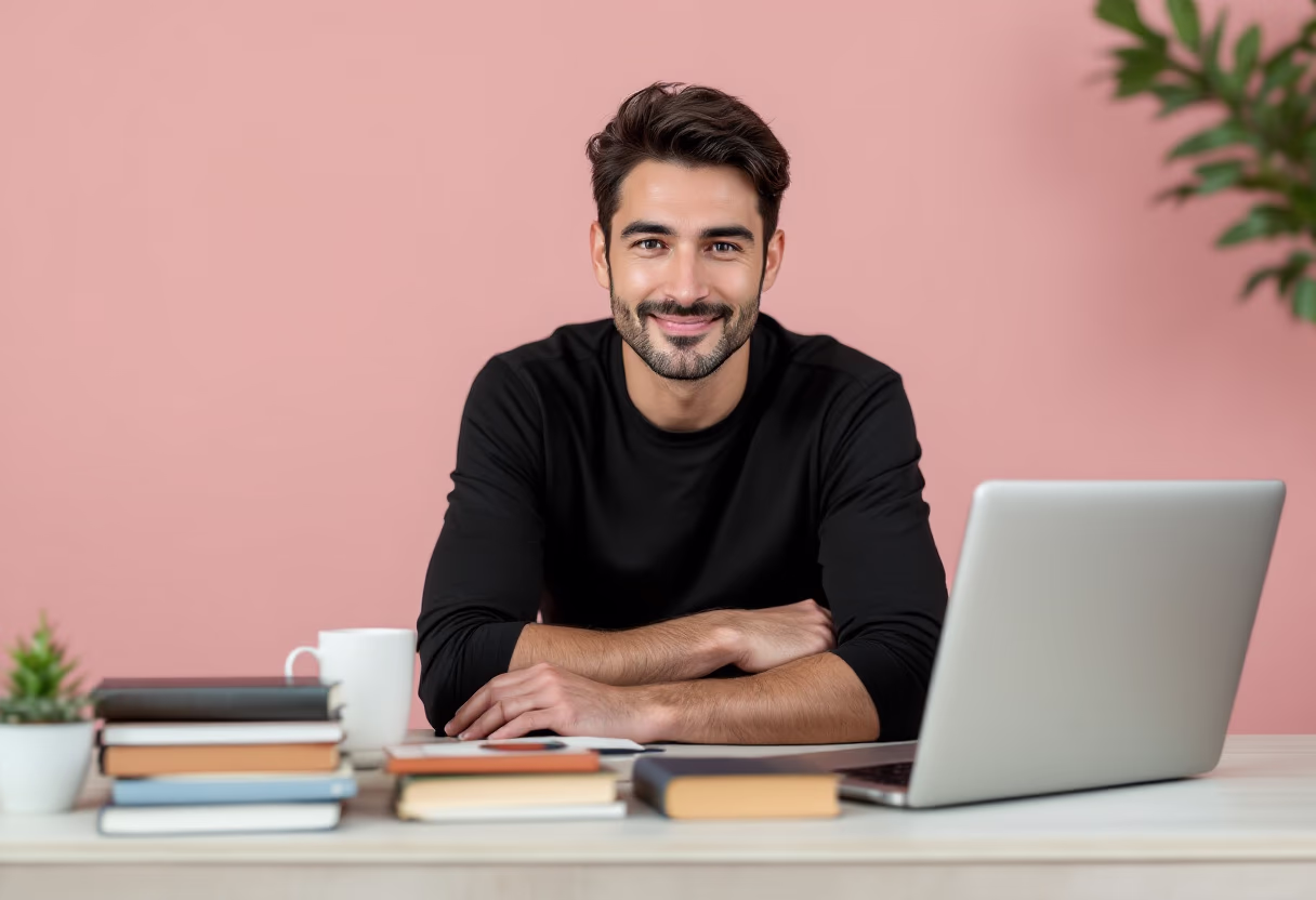 image of author brainstorming ideas