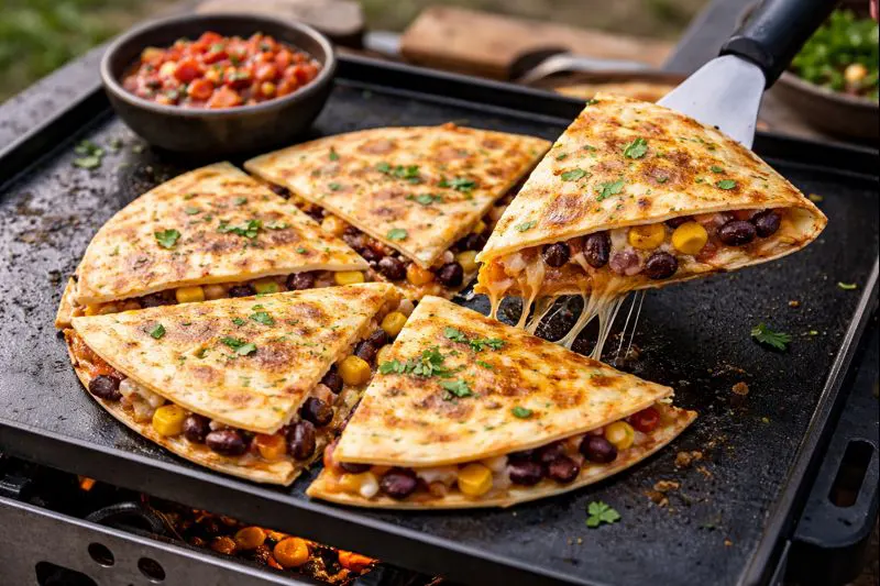 Quesadilla met bonen, mais & kaas