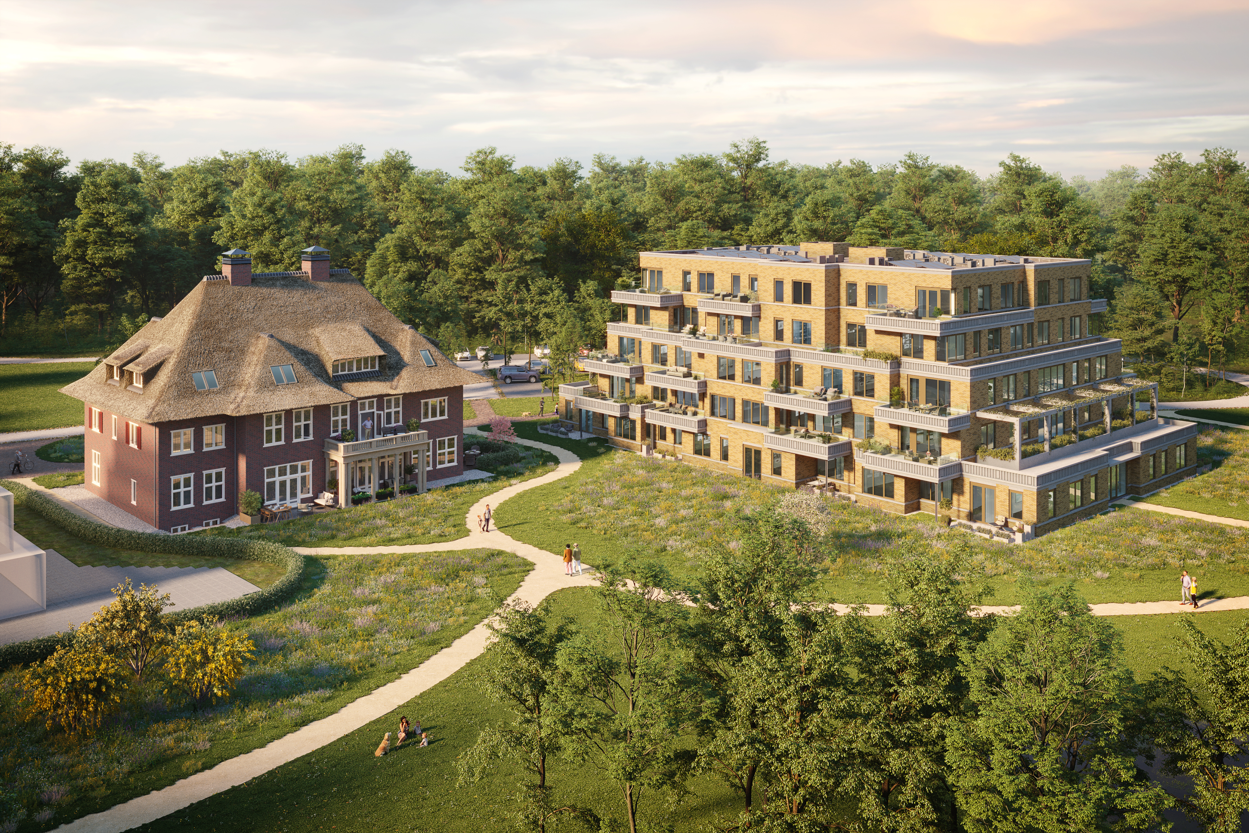 Illustratief beeld van het gebouw bij Seasons-locatie De Oude Tempel