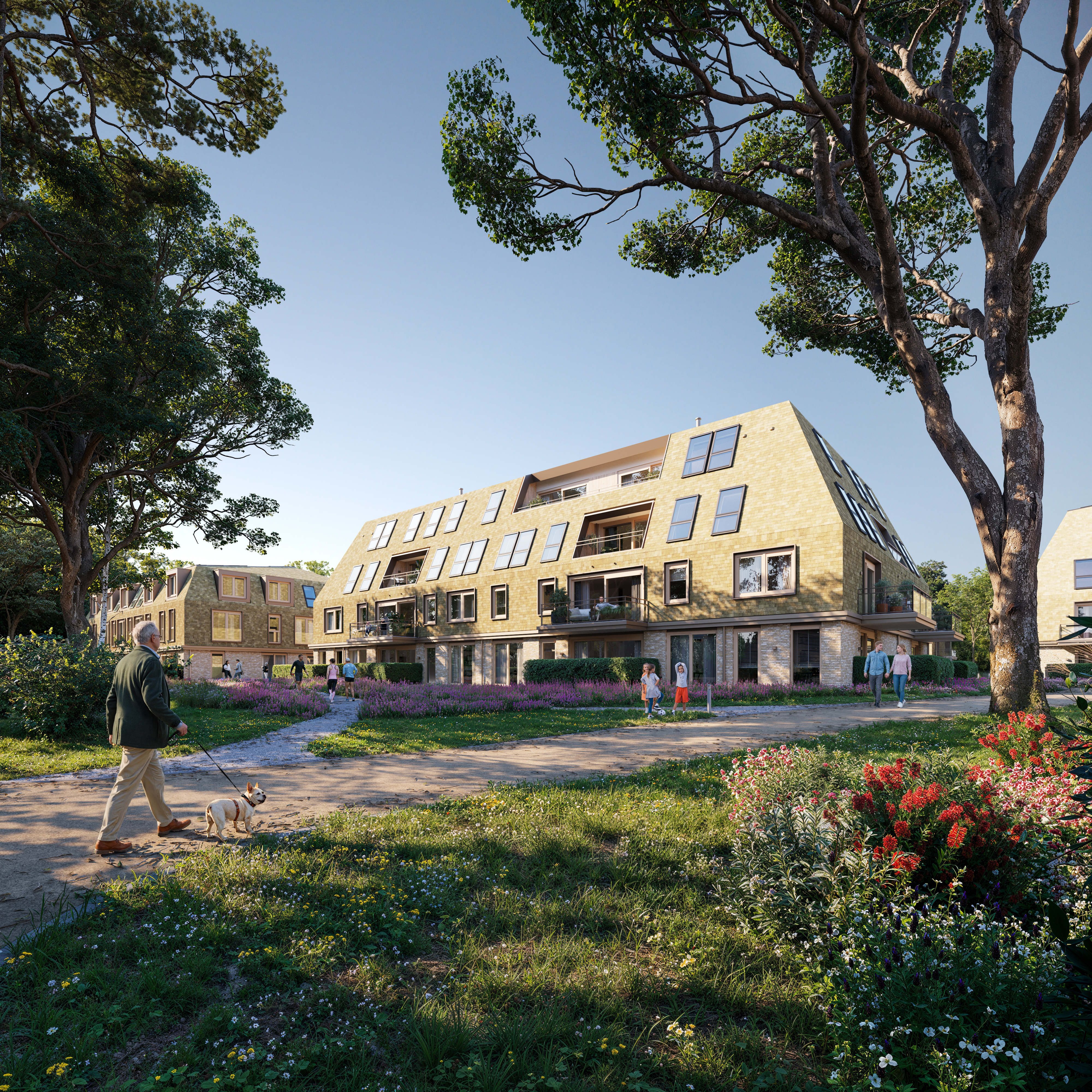 Illustratief beeld van het gebouw bij Seasons-locatie De Trappenberg