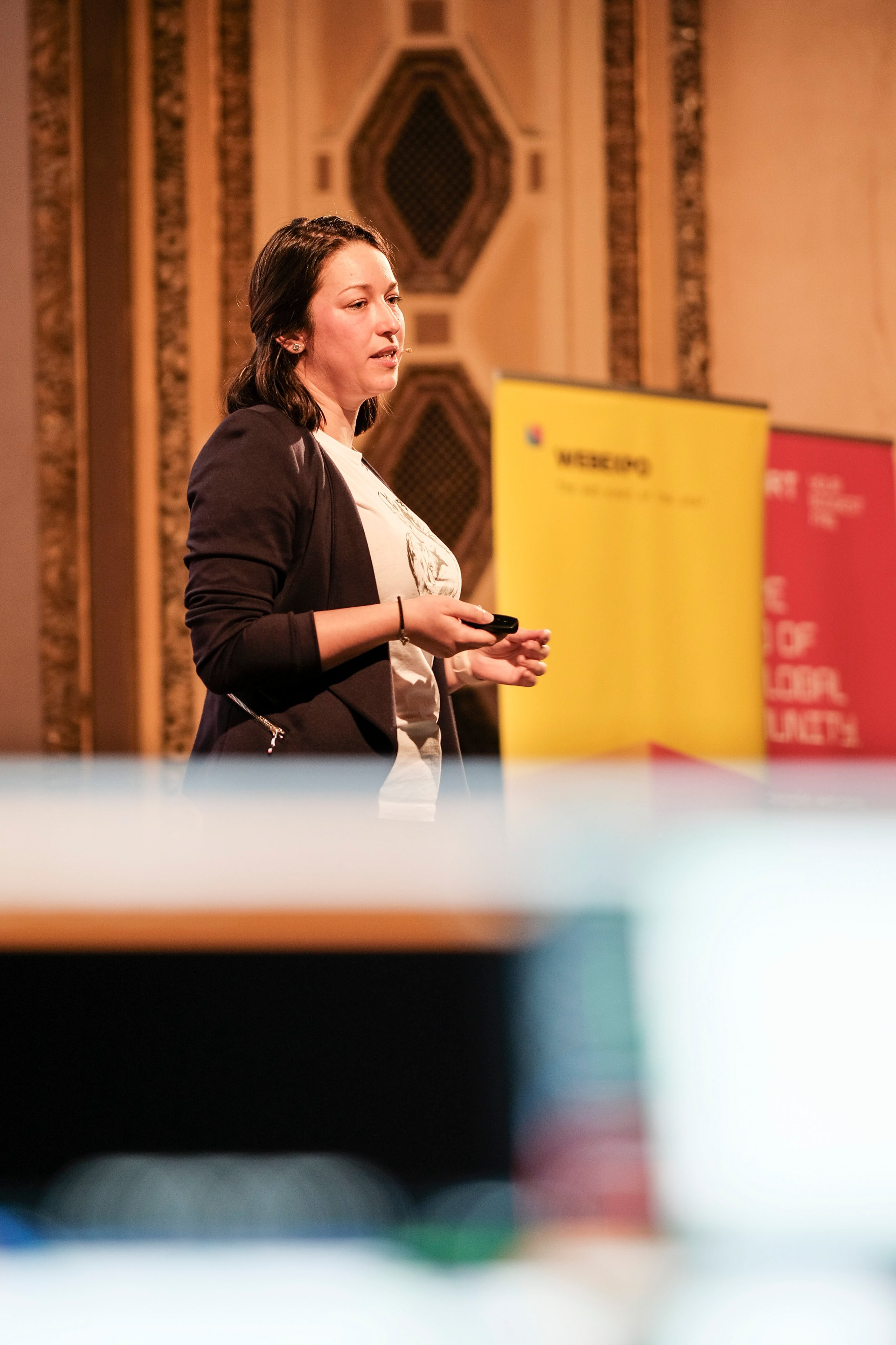 Vladana Bačová na pódiu konference WebExpo