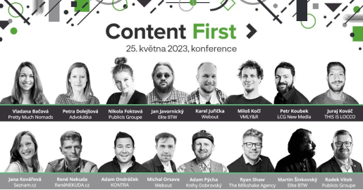 Vladana Bačová přednáší na akci Content First na téma User Journey jako zlatý grál pro váš (marketingový) obsah