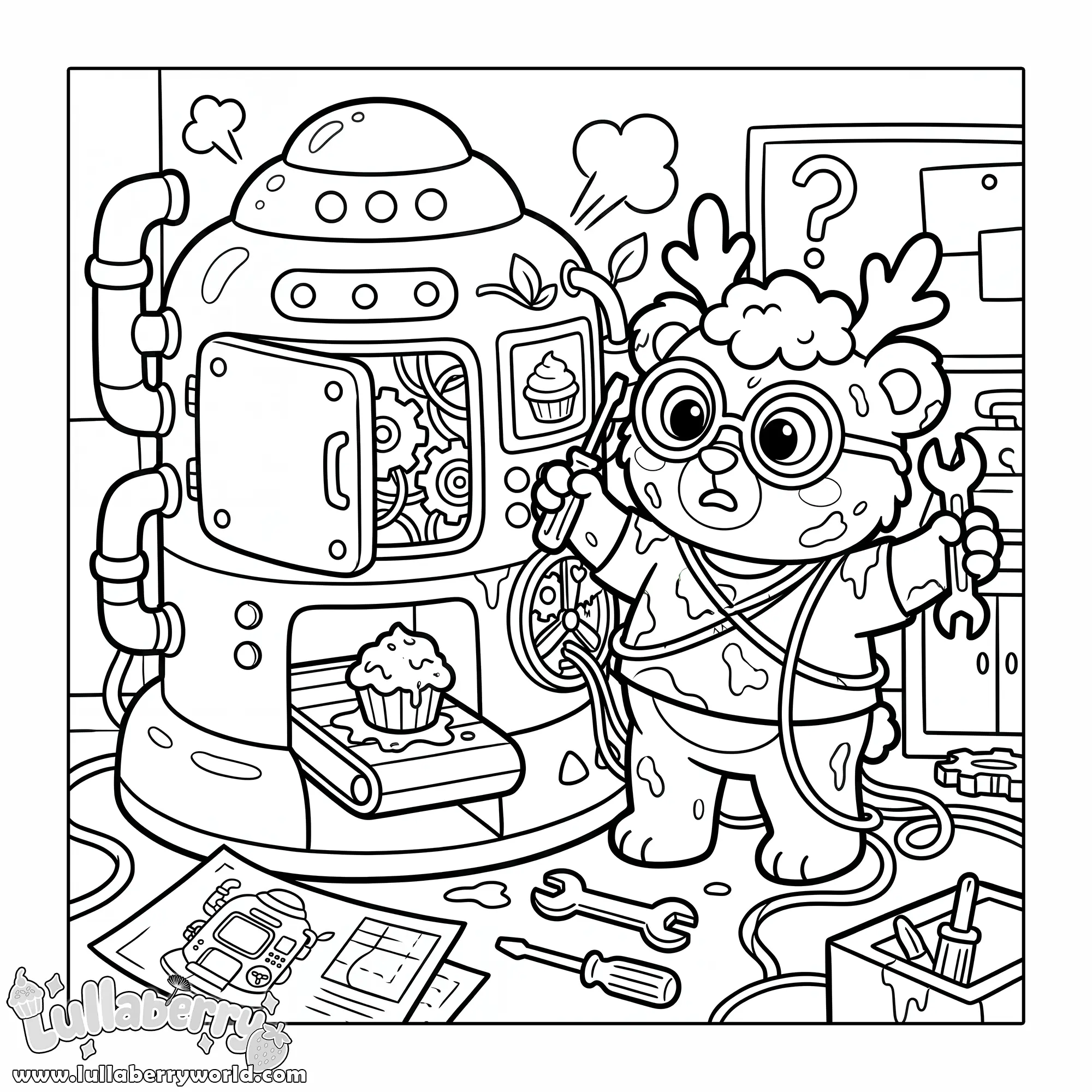 Caribear's cupcake machine is acting up...