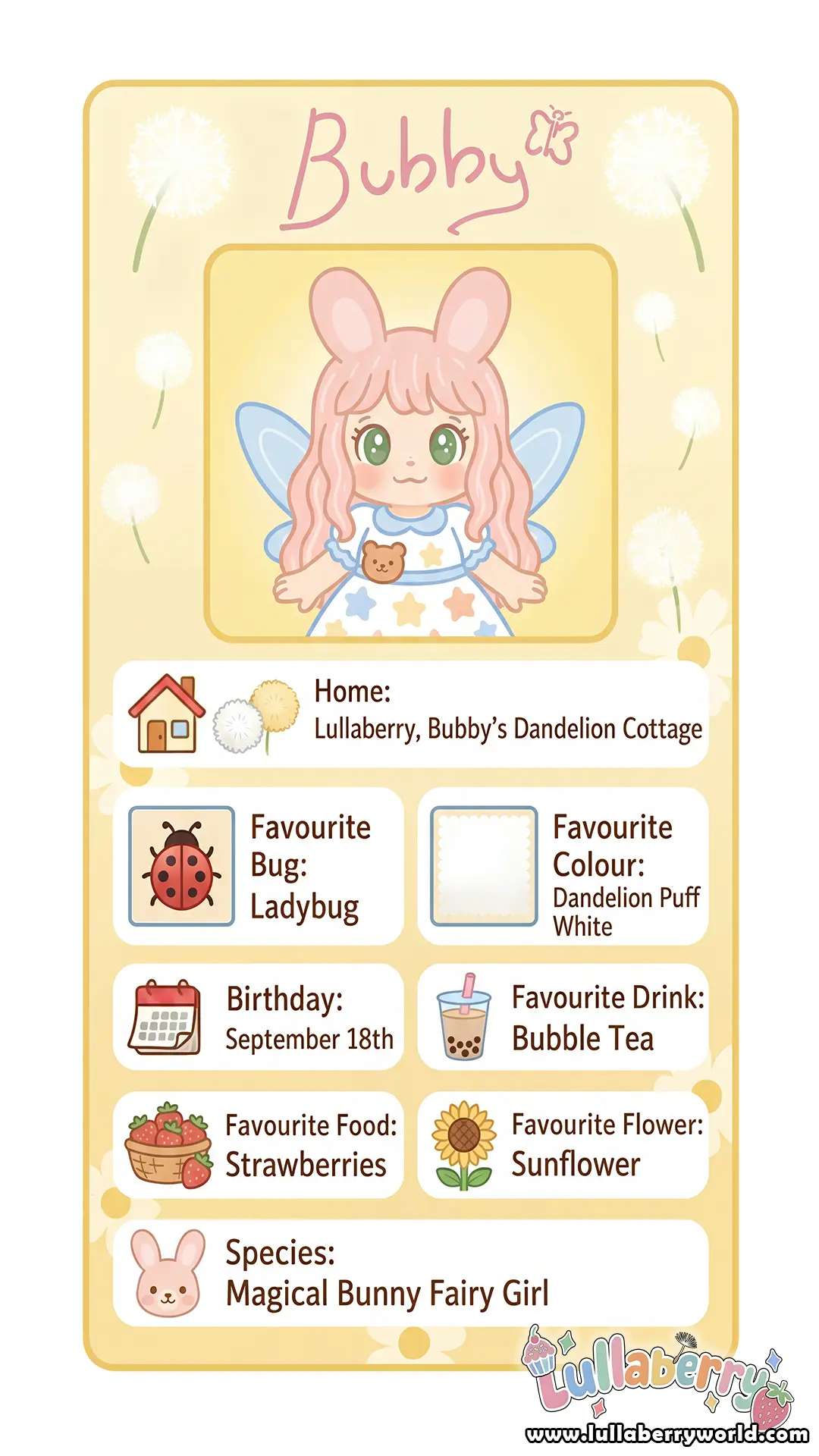 Bubby's character card