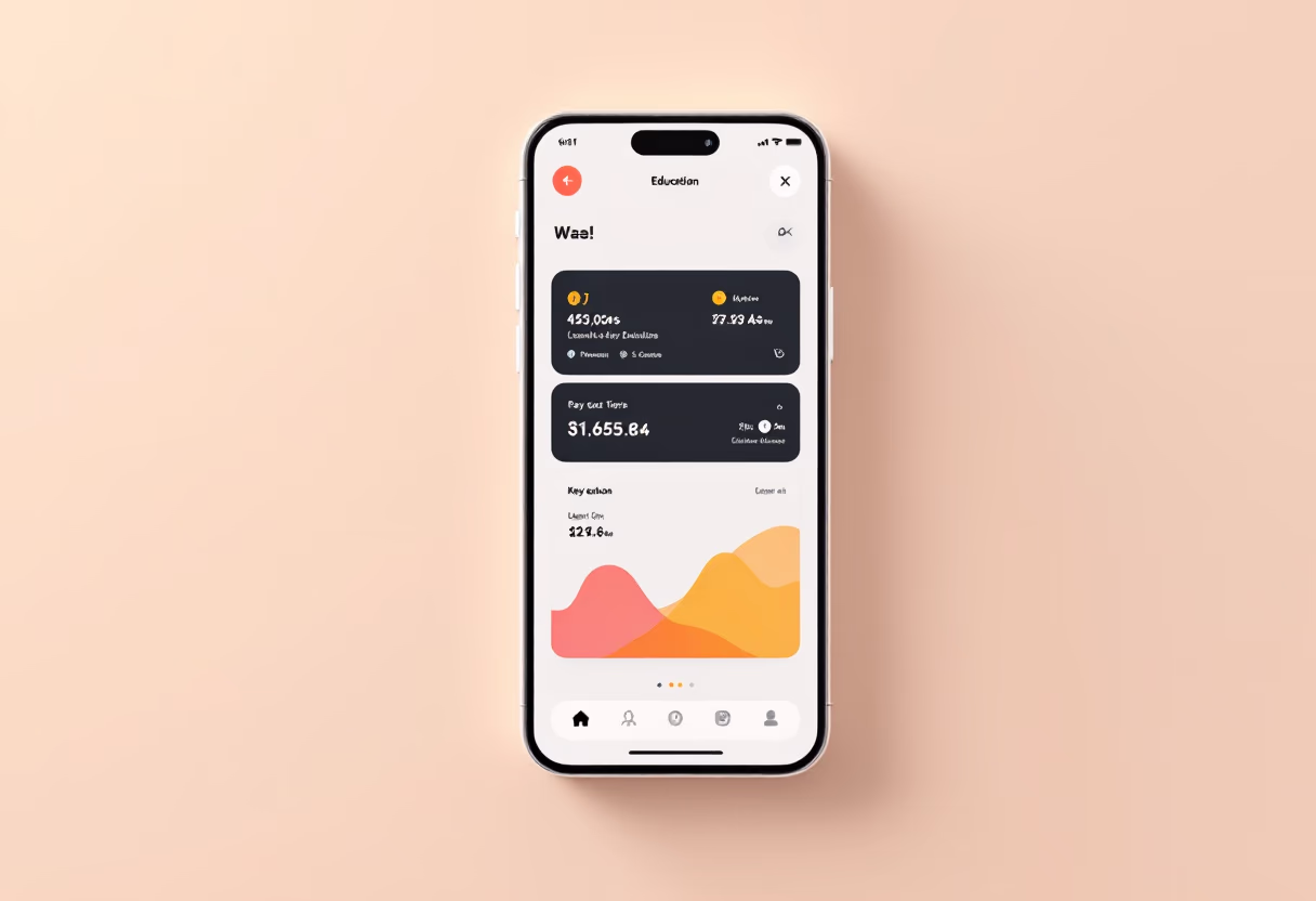 [interface] image of software interface on a mobile device (for a ai education tech company)