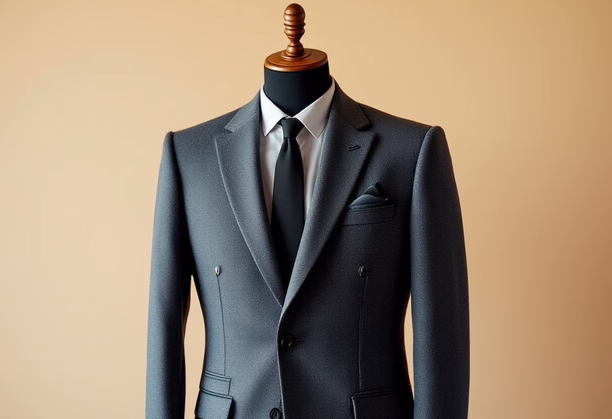 image of a tailor adjusting a suit jacket on a mannequin