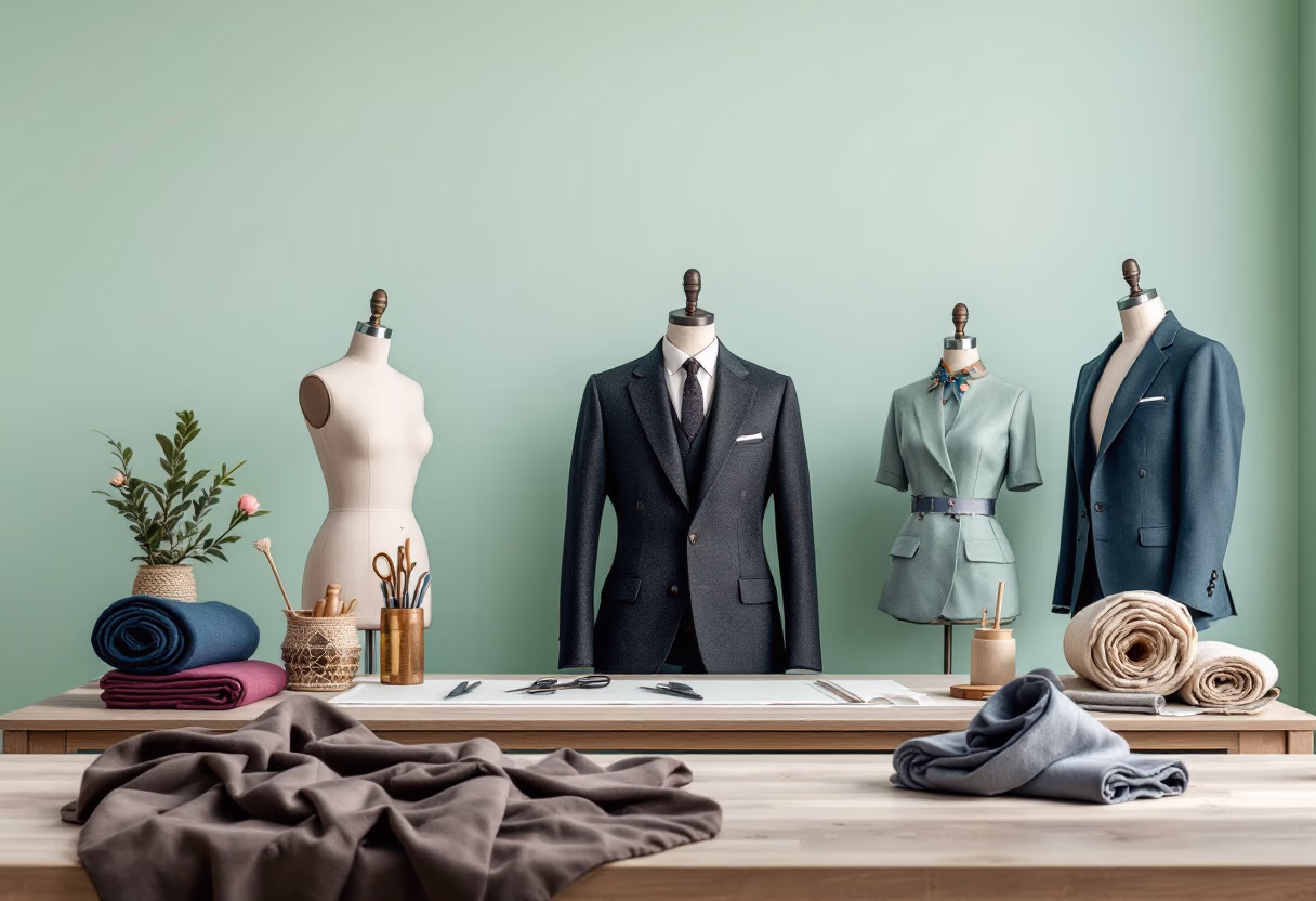 [background image] image of a cozy tailor shop interior