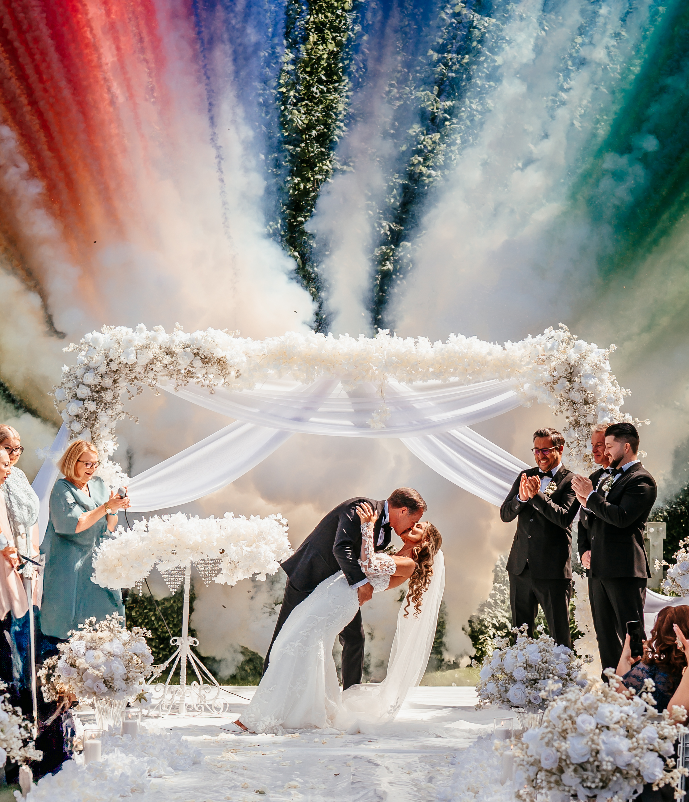 image of event setup at distillery