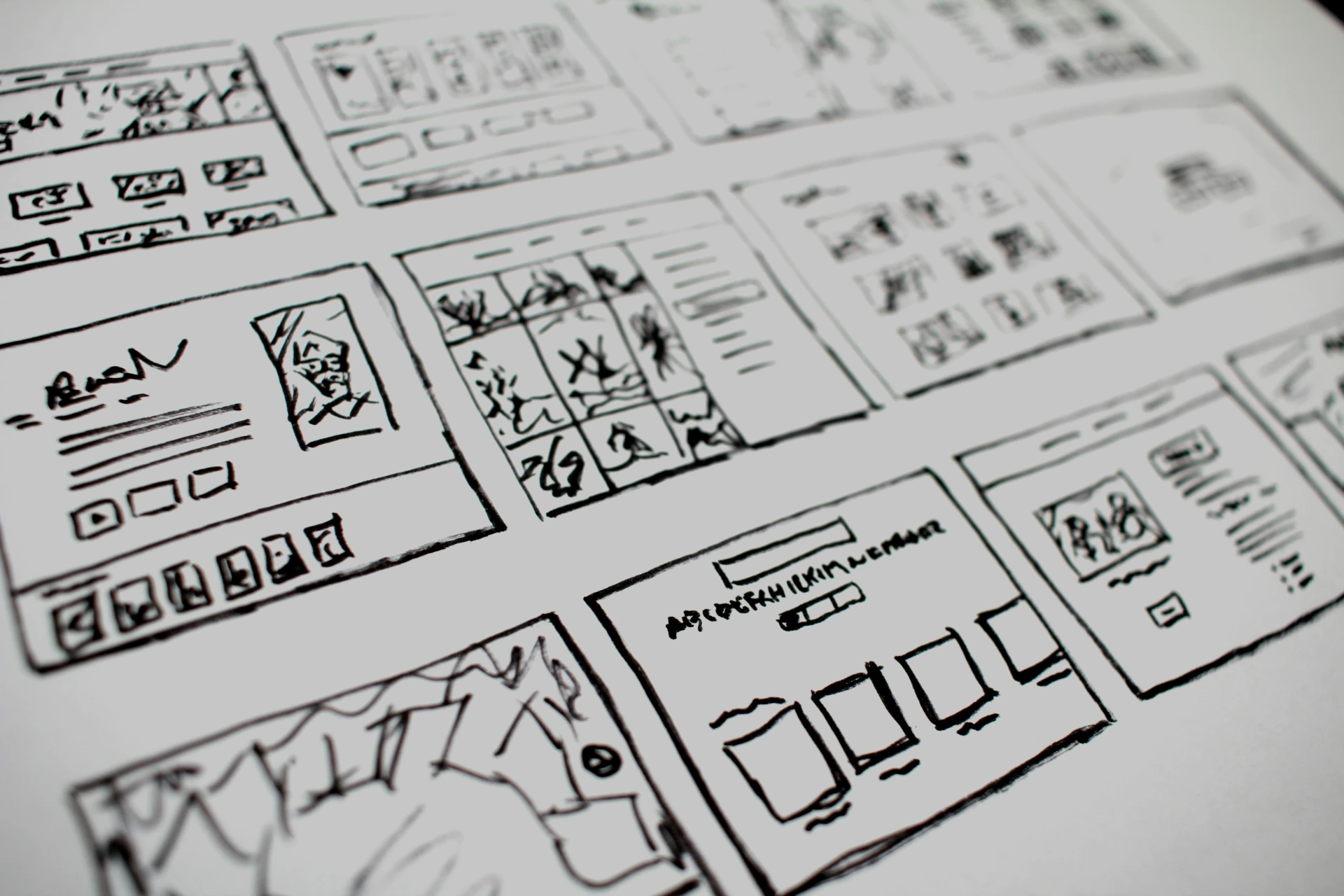 Náčrty webových rozgraní a brandového systému v procese návrhu