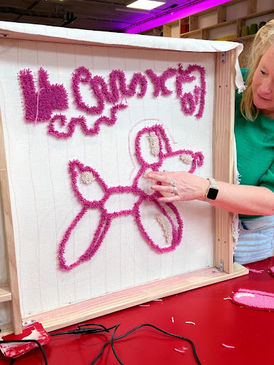 Foto van een workshop gegeven door Moniek