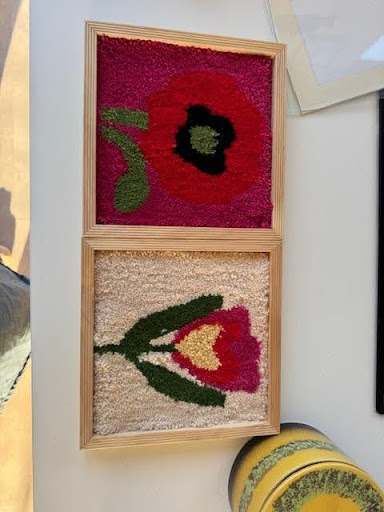 Tuften schilderij bloemen