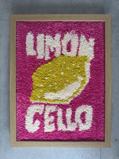 limoncello tuft kunstwerk handgemaakt