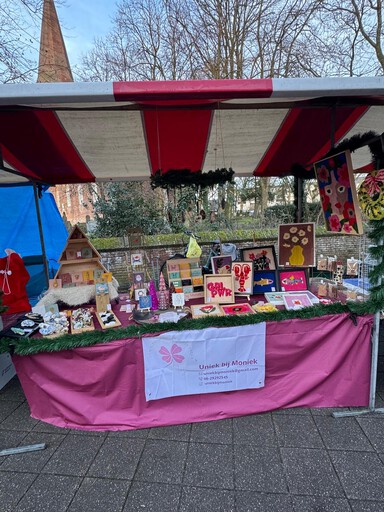 Foto van de marktkraam van Moniek