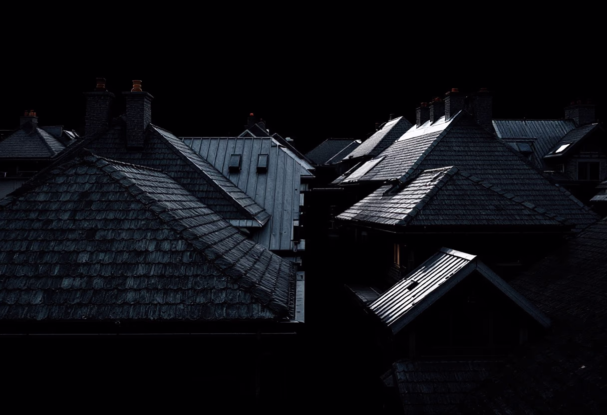 image of housing project roofs (for a roofing contractor)