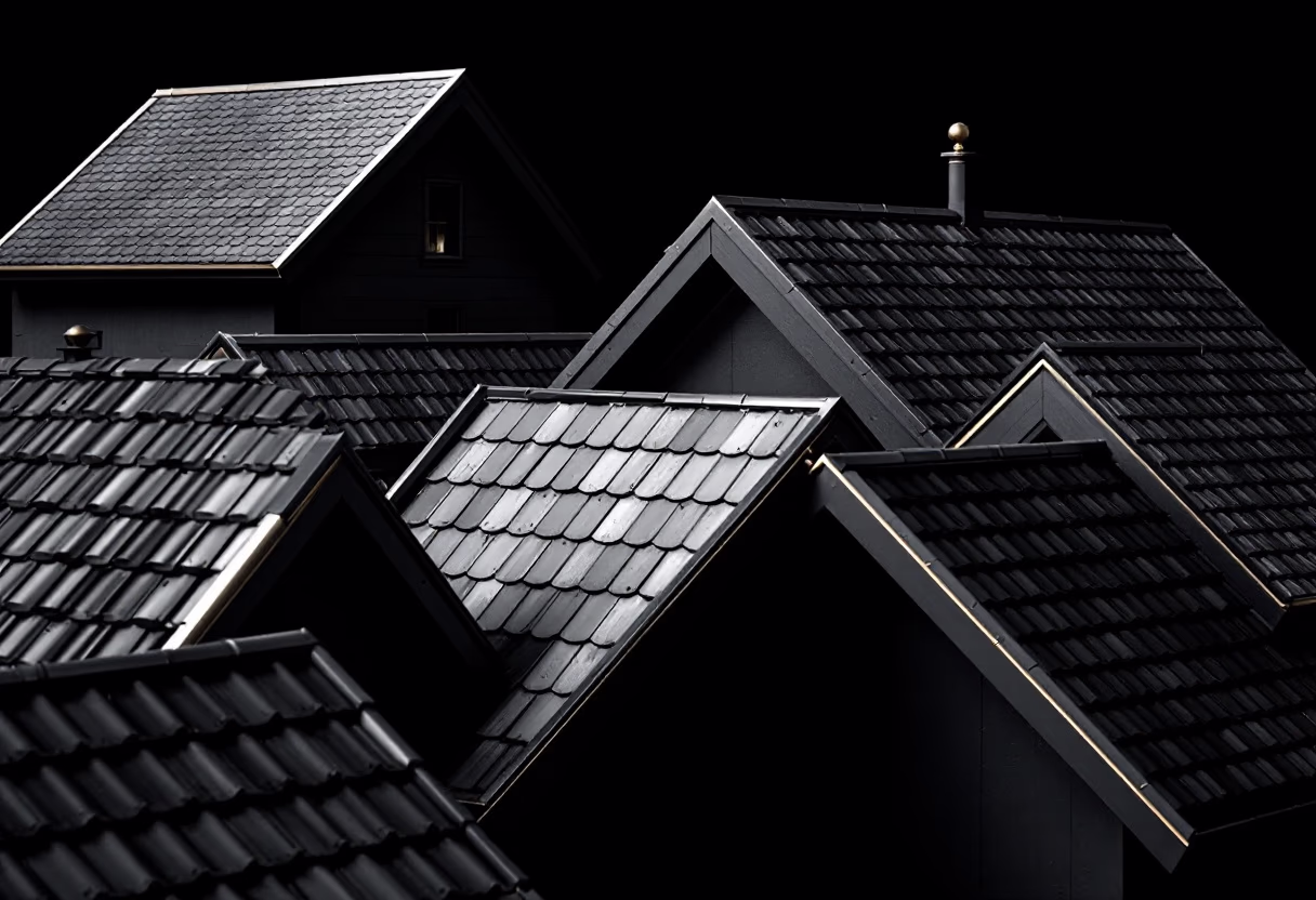 image of housing project roofs (for a roofing contractor)