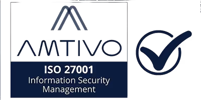 ISO 27001 Information Security Management certification logo with a check mark.