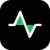 Simple white heartbeat line forming a wave over a green and blue background.