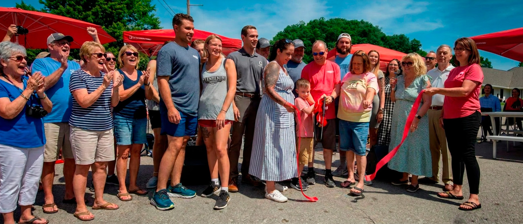 A ribbon cutting on the Elk