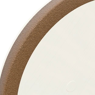 LEATHER, WRAPPED, the rim in the material — framing A