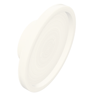 COROZO / TAGUA, the full face — framing B, ghosted: this material cannot cover the face