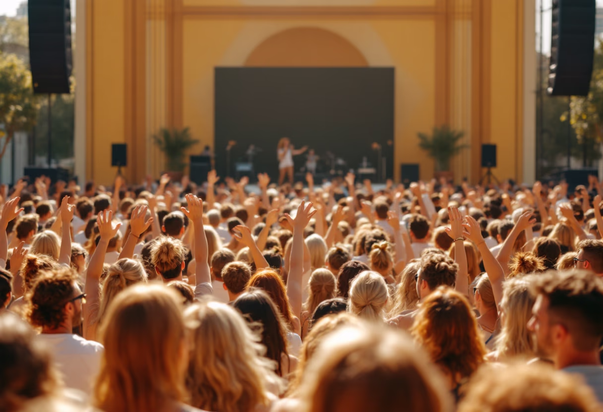 image of concert crowd (for a musician & band)