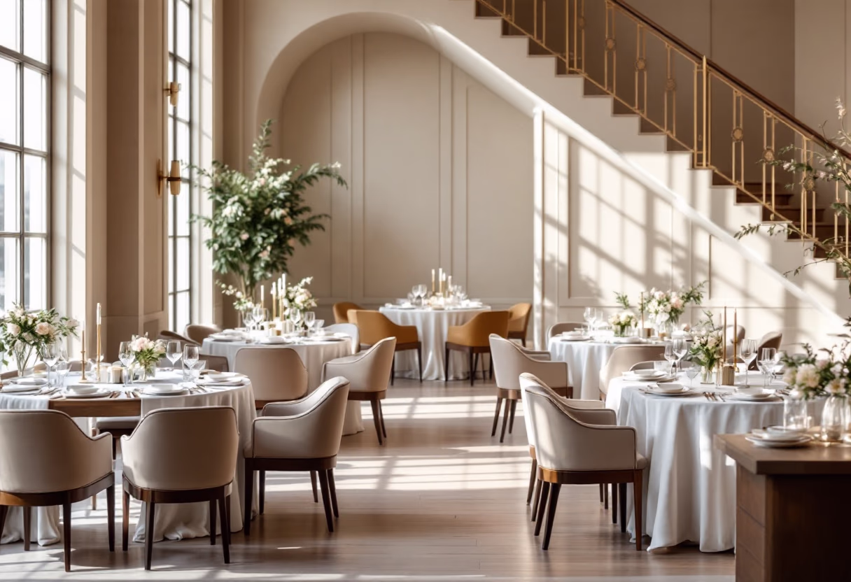 image of event decoration with lights for a wedding planning service