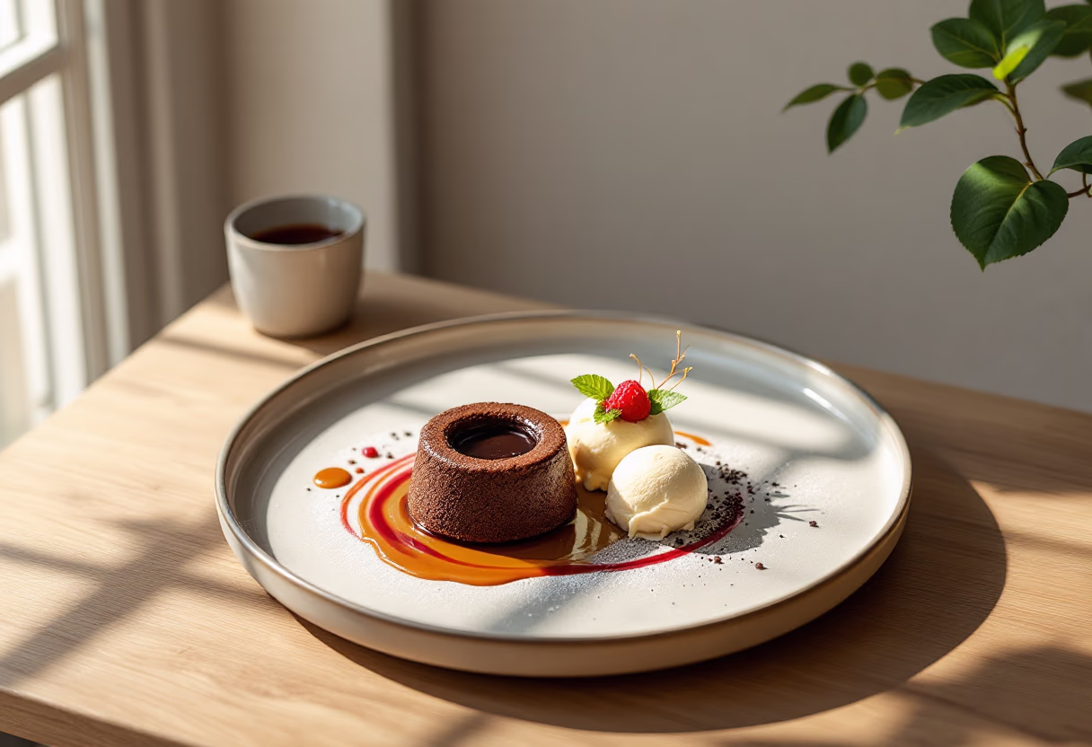 image of mouthwatering desserts for a modern restaurant