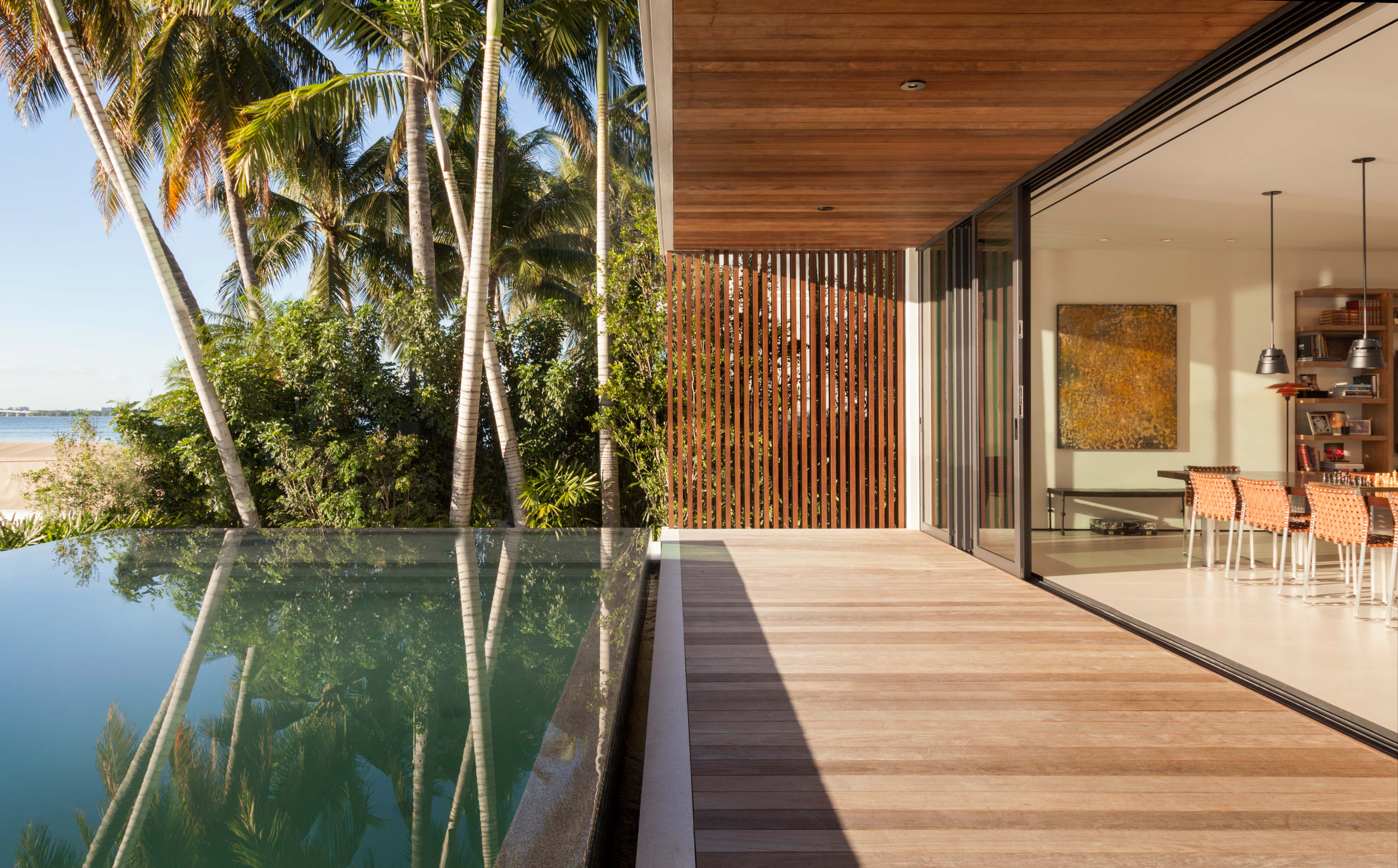 Bayside Modern waterfront residence on Di Lido Island, Miami Beach, interior design by Dunagan Design