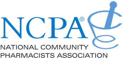 NCPA Affiniti logo with mortar and pestle symbolizing community pharmacy