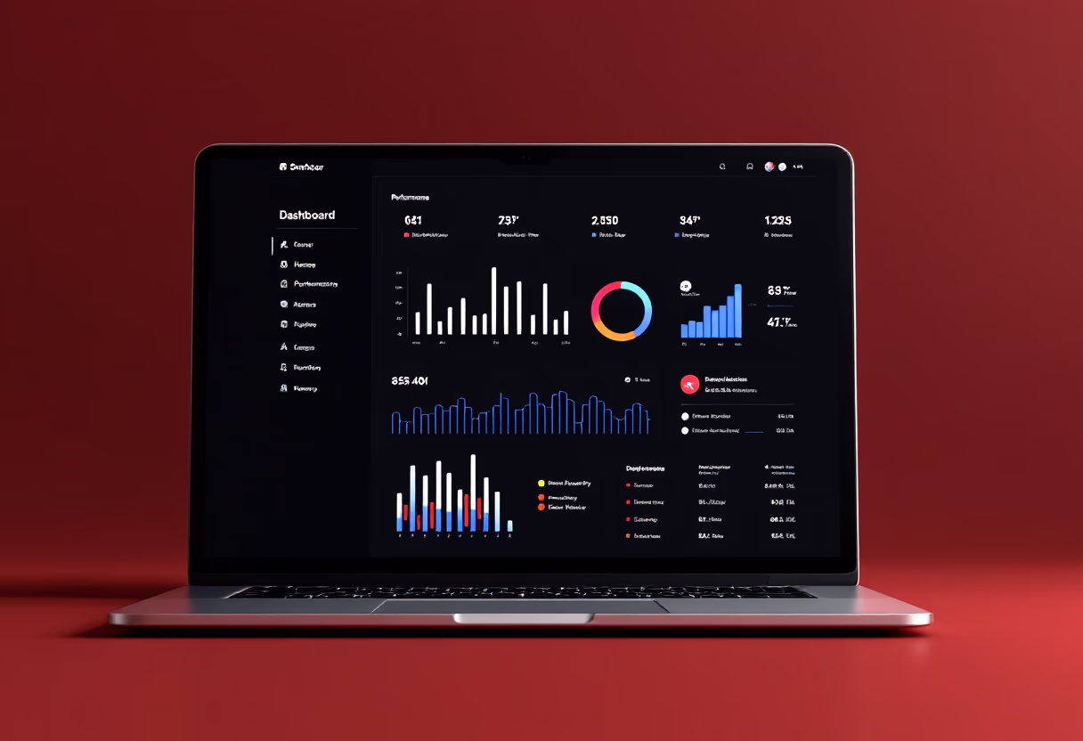 [interface] screenshot of data analytics dashboard (for an ai saas company)