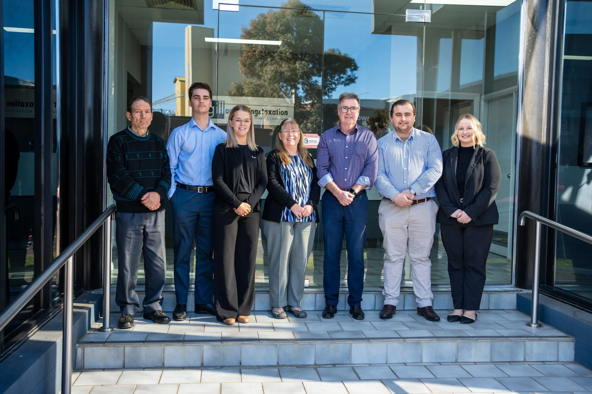 The Gill Accounting team outside their Bridge Street office in West Tamworth
