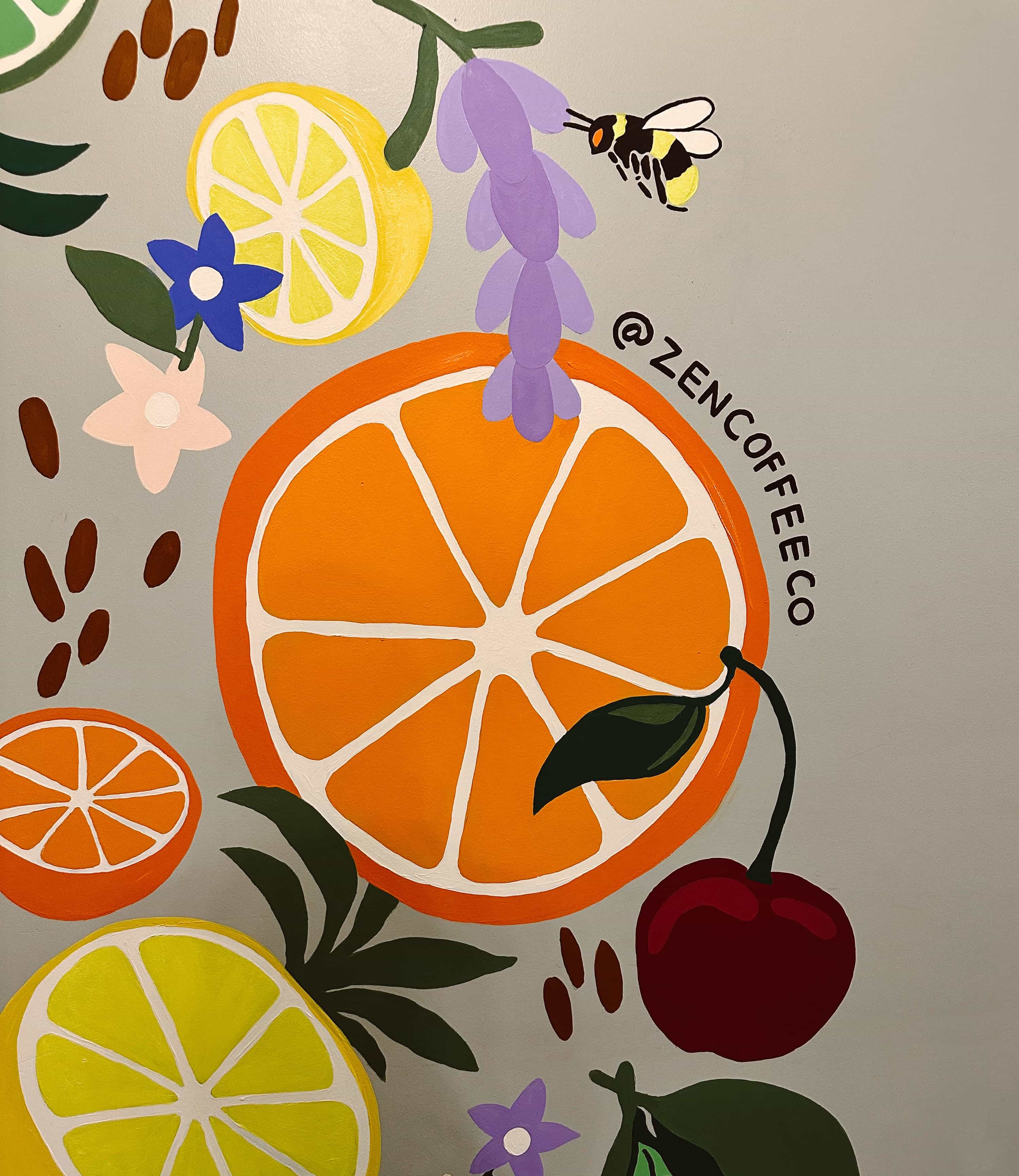 Photo 1 from the "Enhancing a local coffee shop with a warm and inviting mural" project