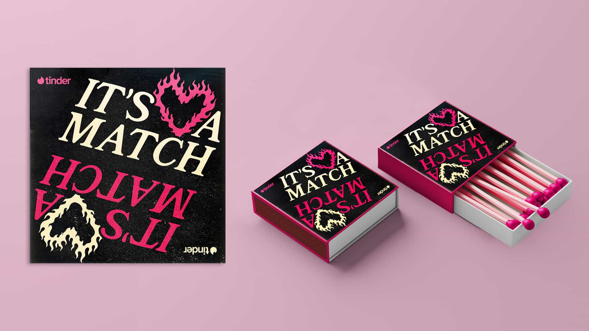 Design graphic 3 from the "Original merchandise collection for Tinder and Tinder University" project