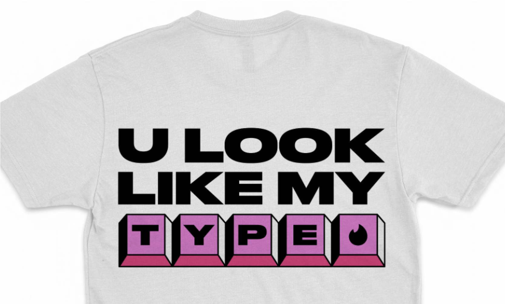 Design graphic 2 from the "Original merchandise collection for Tinder and Tinder University" project