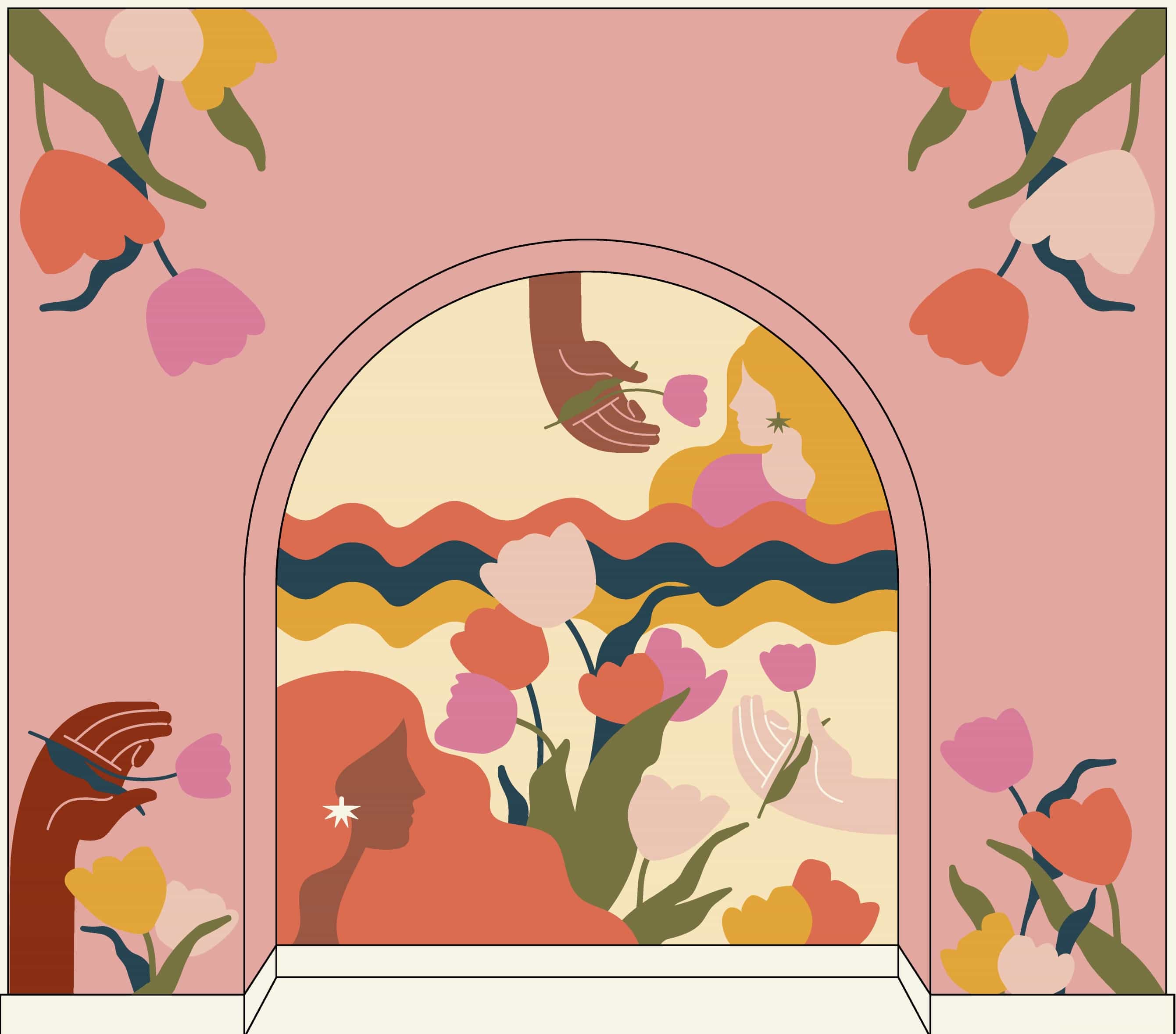 Design graphic 1 from the "Dynamic mural for a bright and inclusive community space" project