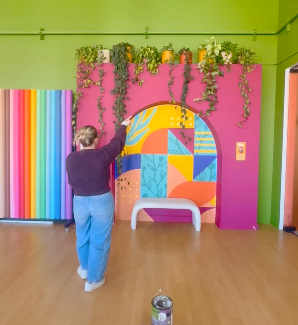 Photo 5 from the "Dynamic mural for a bright and inclusive community space" project