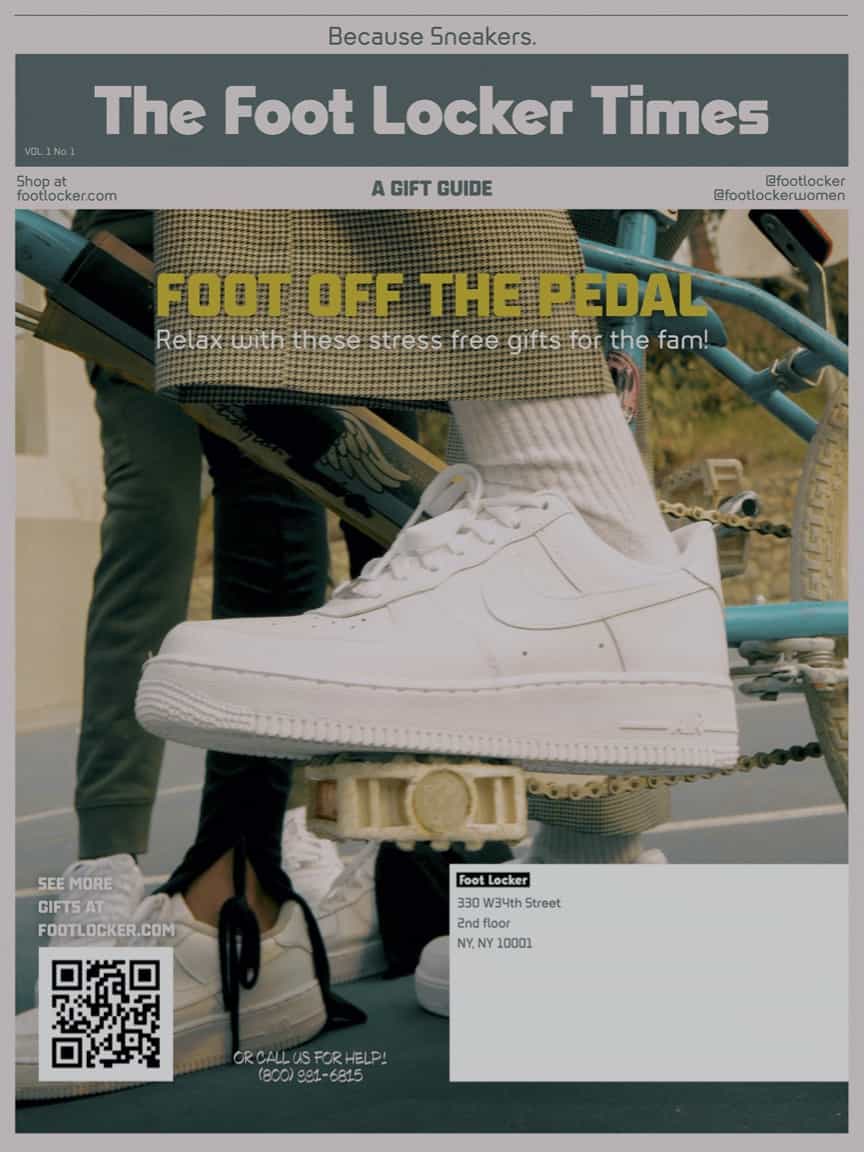 Product mockup graphic 1 from the "Designing a national campaign for Footlocker Holiday" project