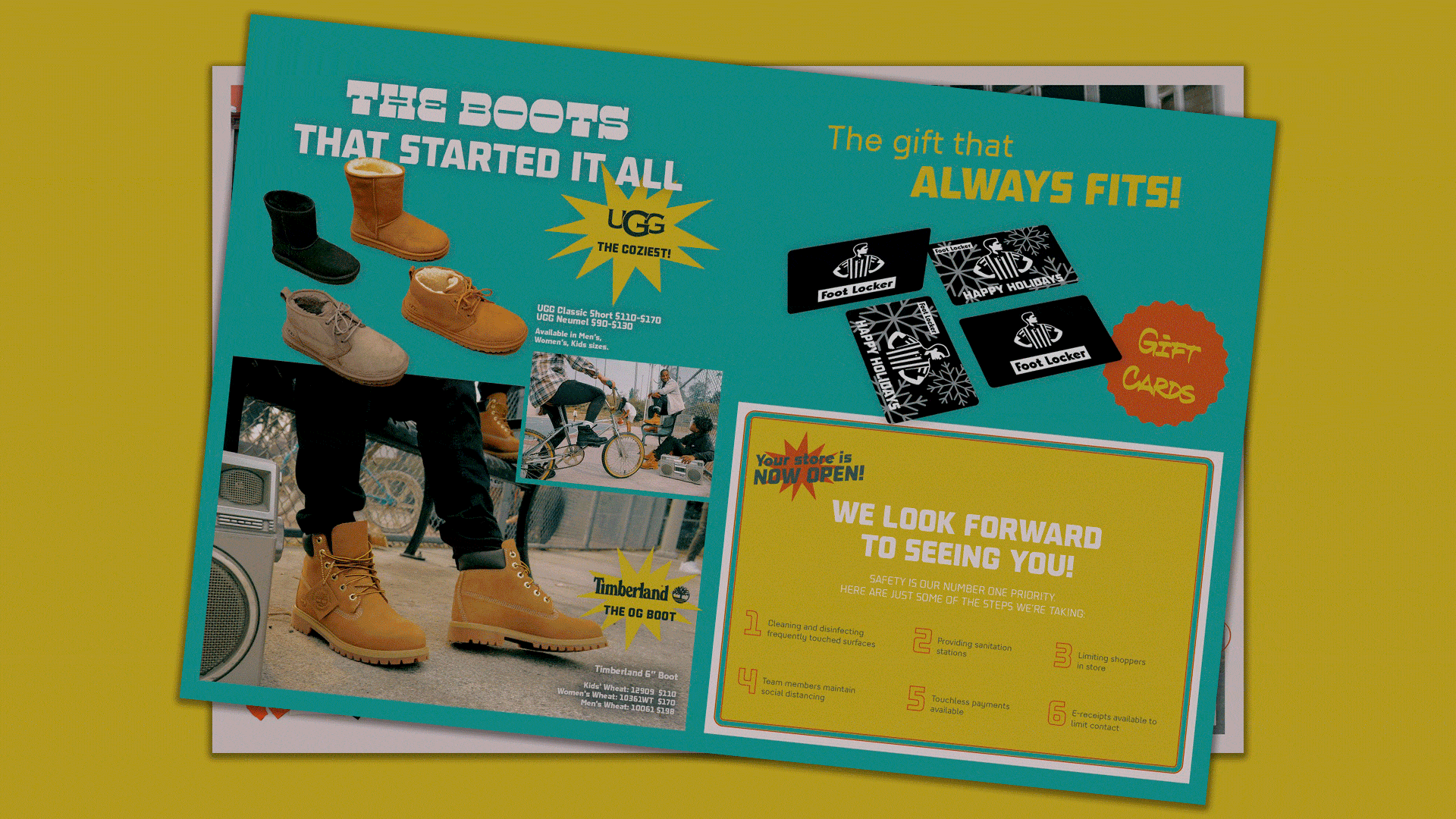 Animated graphic 1 from the "Designing a national campaign for Footlocker Holiday" project