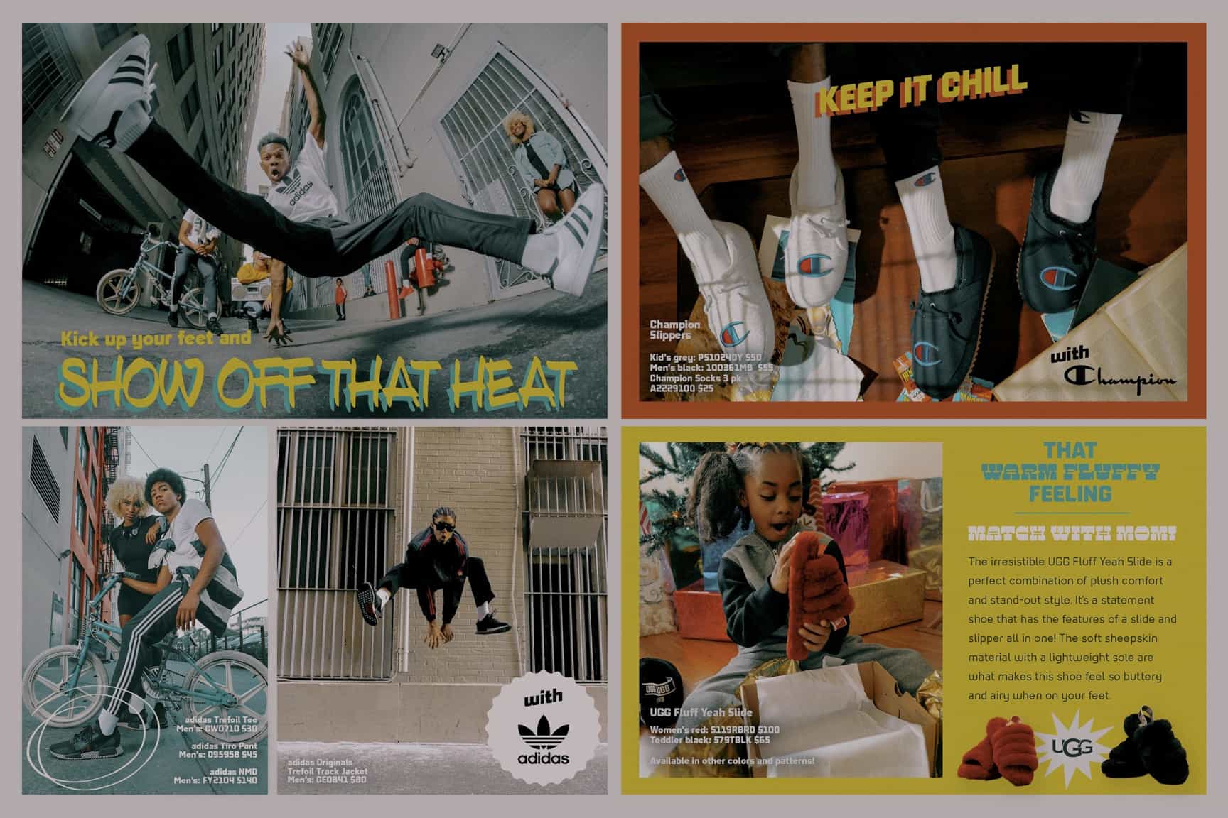 Product mockup graphic 3 from the "Designing a national campaign for Footlocker Holiday" project