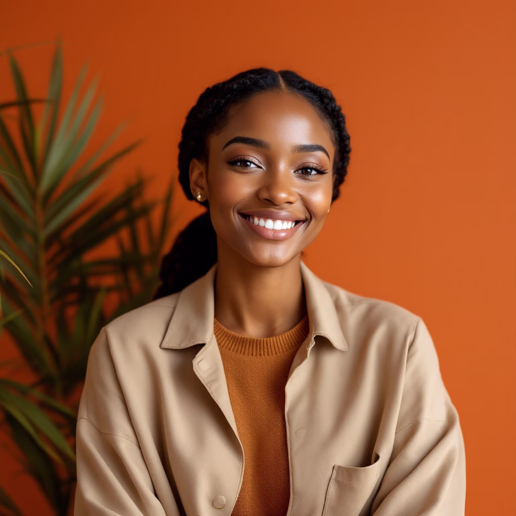 [headshot] image of customer (for a dental office)