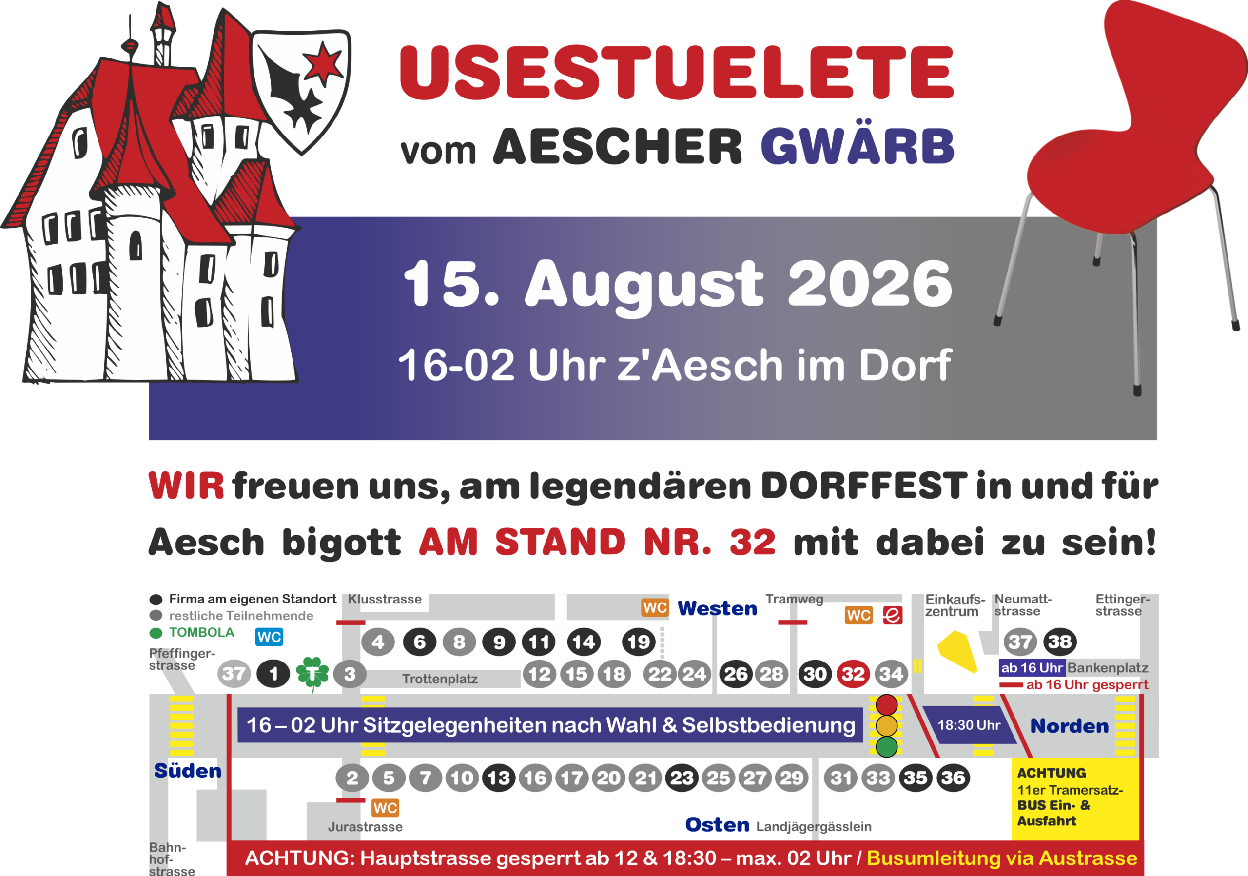 Usestuelete vom Aescher Gwärb