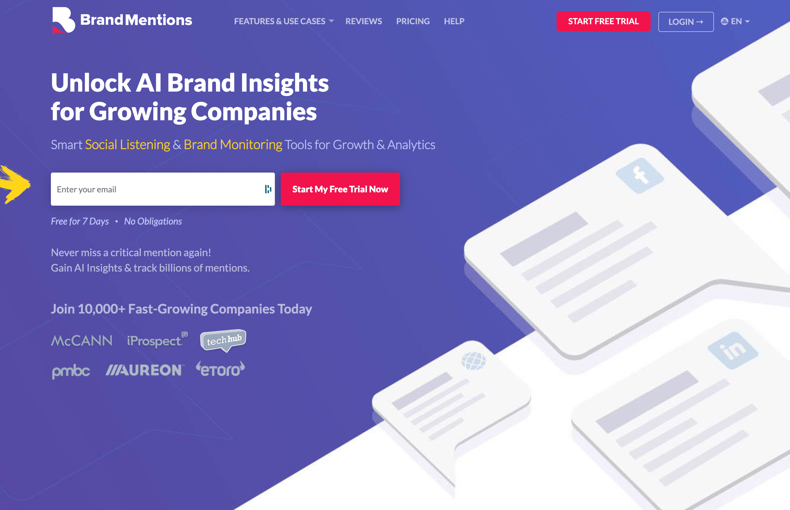 BrandMentions Landing Page